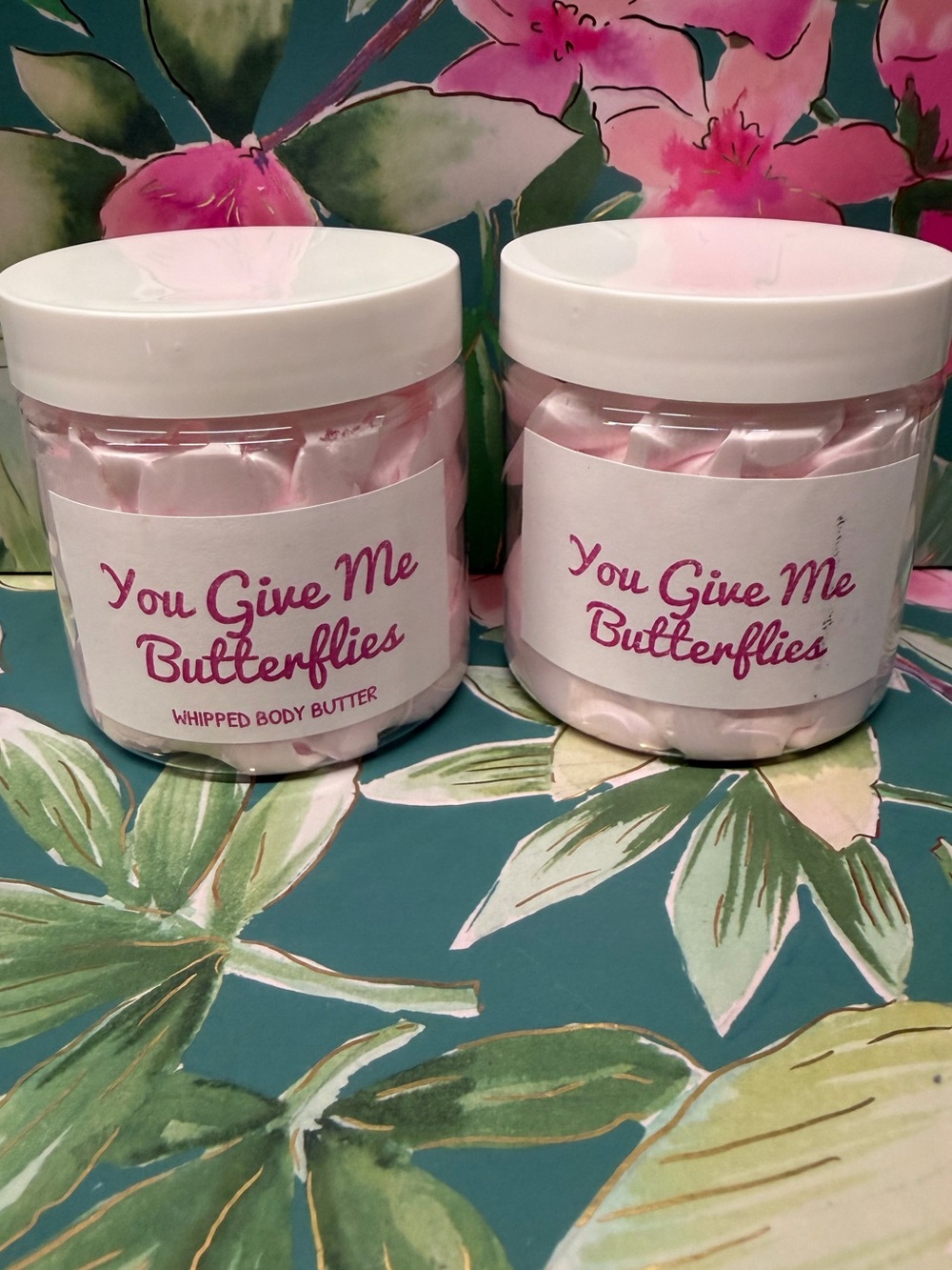 Aminnah “You Give Me Butterflies” Whipped Body Butter Duo – 4 oz Each – New